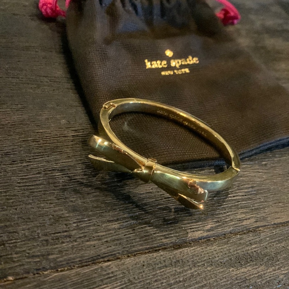 Kate Spade bow cuff bracelet with safety clasp